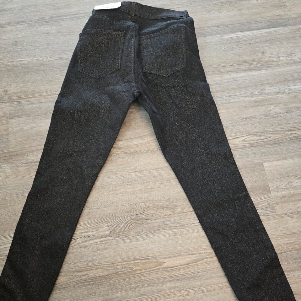 LOFT Shimmer Slim Pocket Skinny Jeans | Black Shimmer | NWT | Size 6/28 - Picture 5 of 11